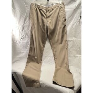 Lands End Pants Mens 33 Tan Slim Fit Khaki Cotton Chino